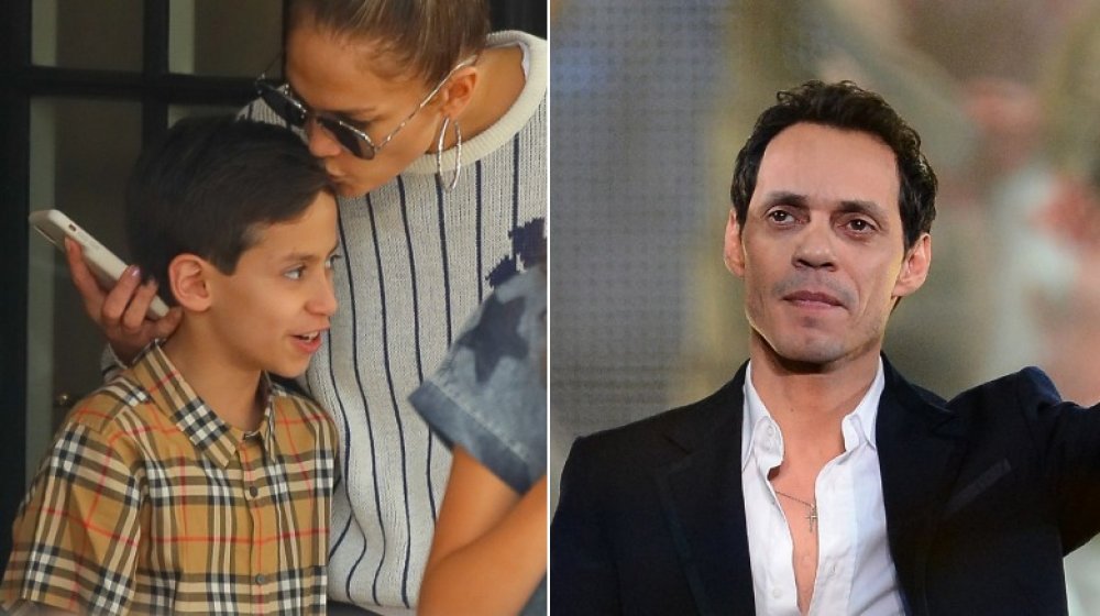 Marc Anthony y su hijo Max