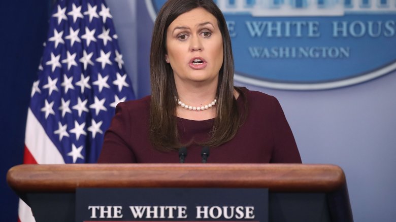 La secretaria de prensa de la Casa Blanca, Sarah Huckabee Sanders