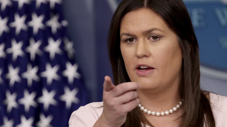 La secretaria de prensa de la Casa Blanca, Sarah Huckabee Sanders