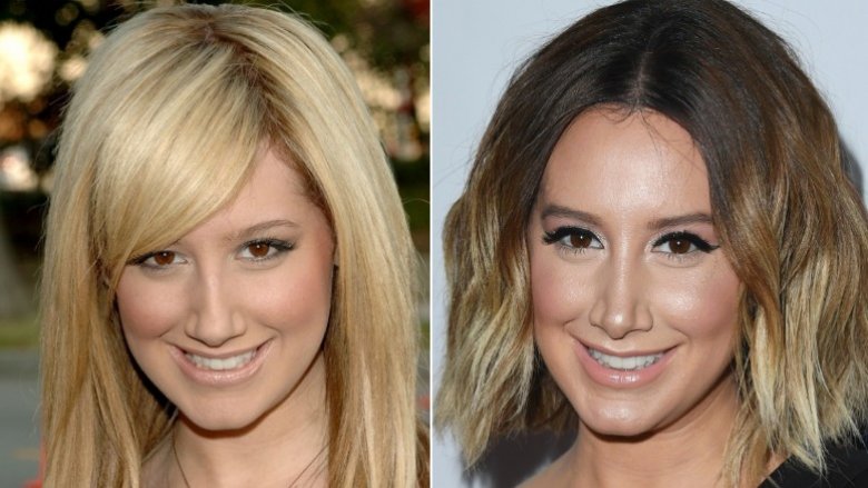 Ashley Tisdale antes y después de la cirugía de nariz