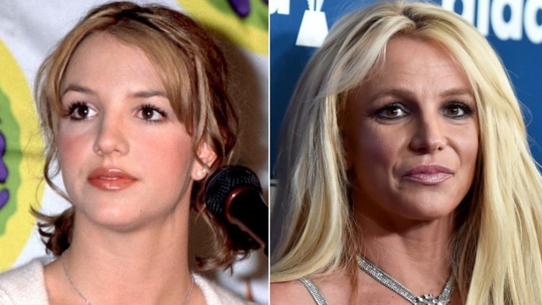 Britney Spears antes y después de la cirugía de nariz y rellenos