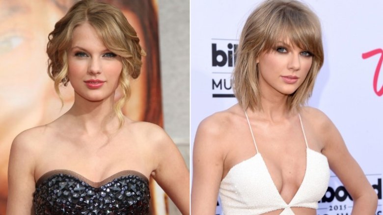 Taylor Swift antes y después de los implantes mamarios