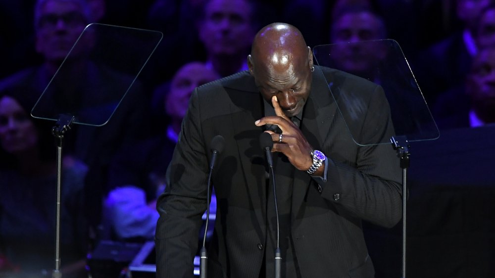 Michael Jordan en el memorial de Kobe Bryant