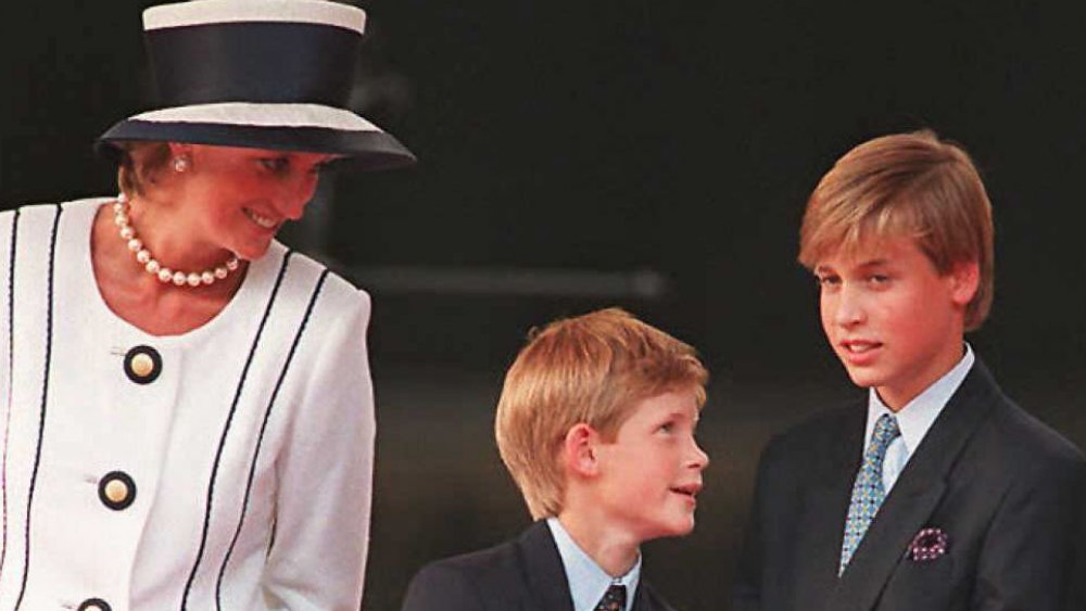 La princesa Diana, el príncipe Harry y el príncipe William