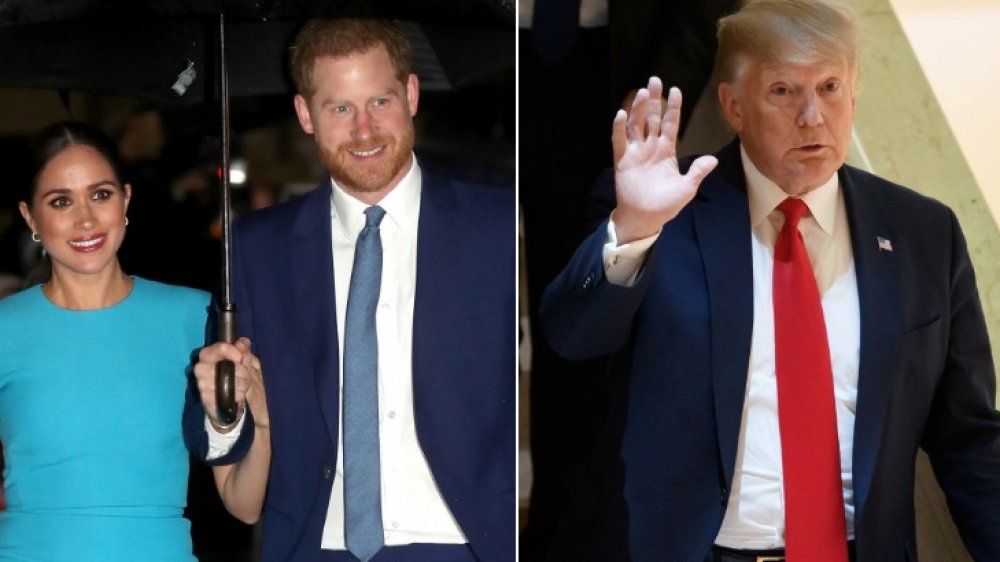 Meghan Markle, el príncipe Harry y el presidente Trump