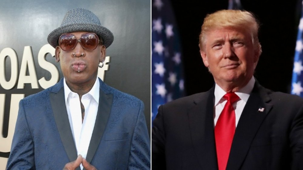 Dennis Rodman y Donald Trump 