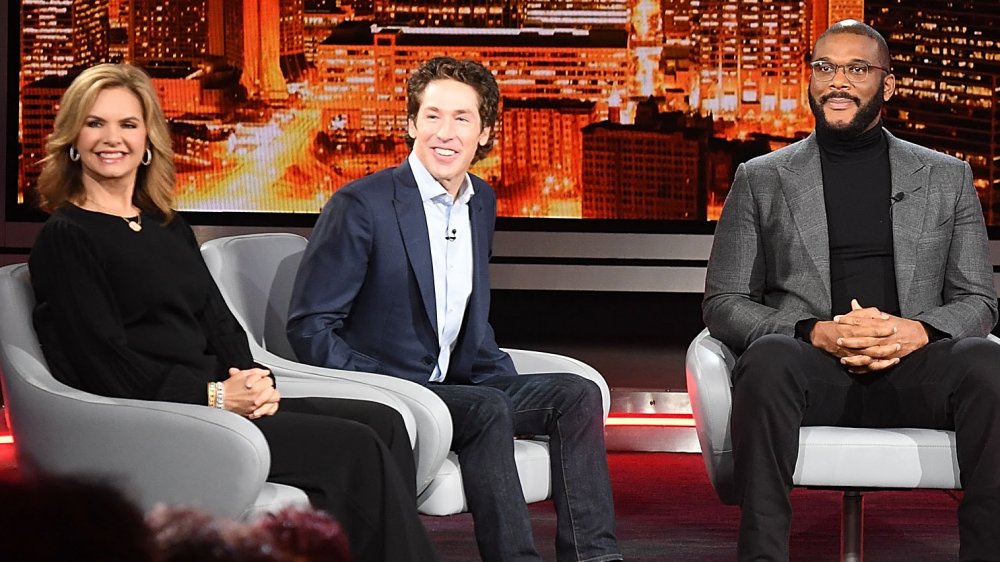 Joel Osteen y Victoria Osteen con Tyler Perry