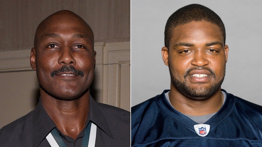 Karl Malone y Demetrius Bell 