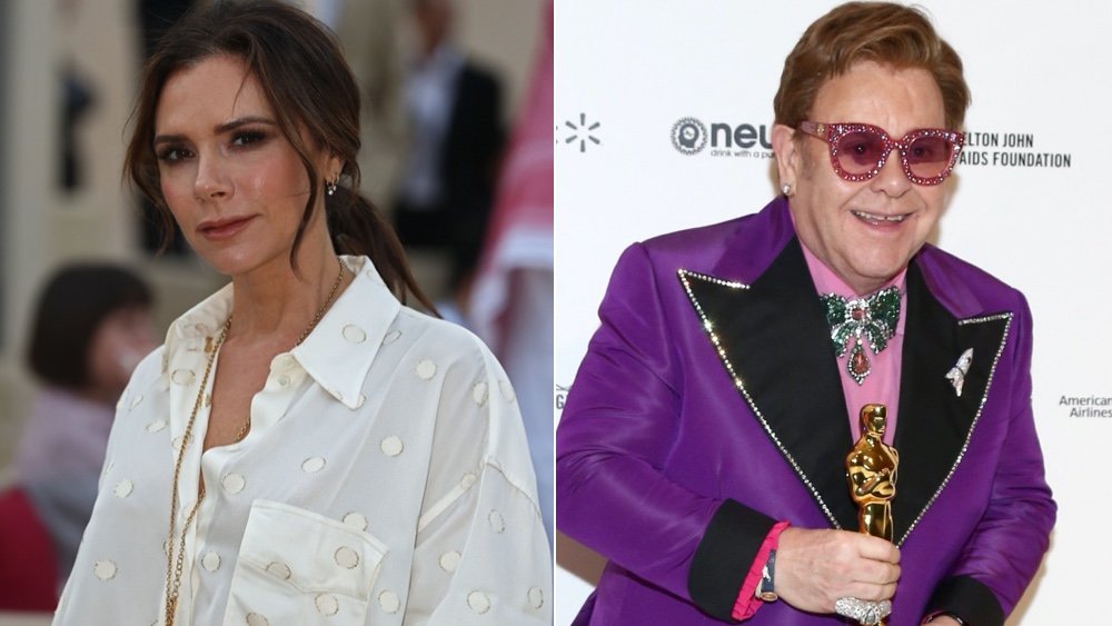 Victoria Beckham y Elton John