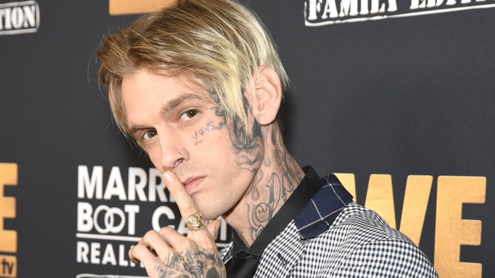 Aaron Carter asiste a WE tv celebra el centésimo episodio de la franquicia de estrellas del reality "Marriage Boot Camp" y el estreno de "Marriage Boot Camp Family Edition"