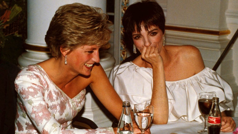 Liza Minnelli y la princesa Diana