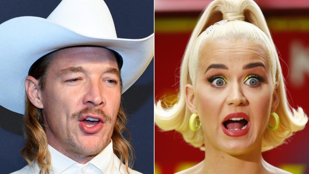 Diplo and Katy Petty making shocked faces