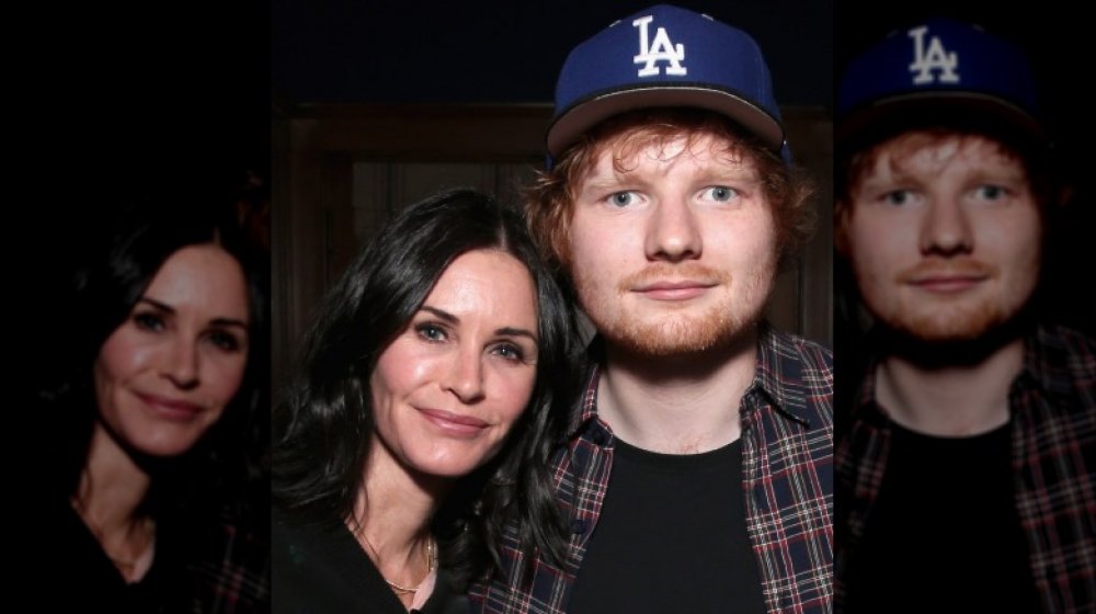 Courteney Cox y Ed Sheeran