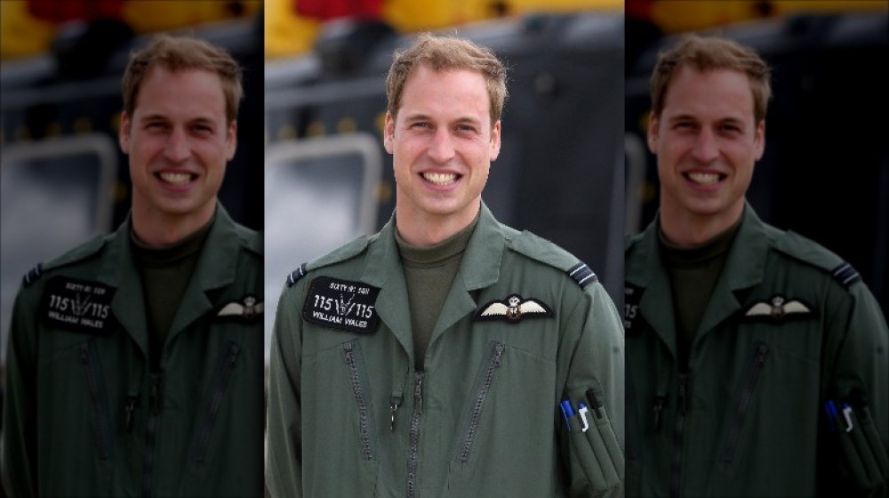 Príncipe William durante su curso de entrenamiento de helicóptero militar