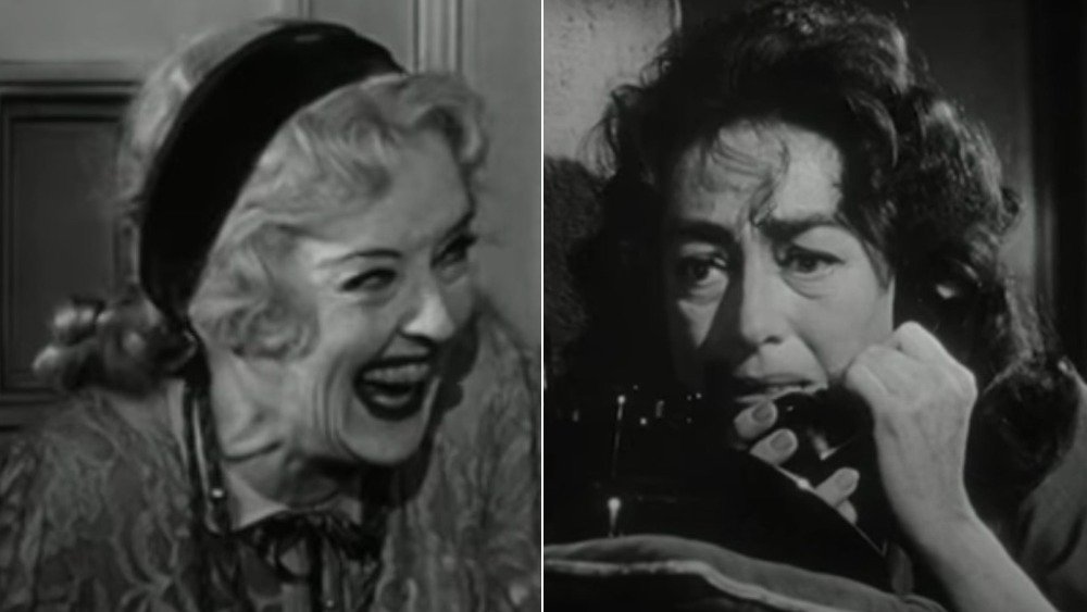 Bette Davis y Joan Crawford en escenas de ¿Qué pasó con Baby Jane? 