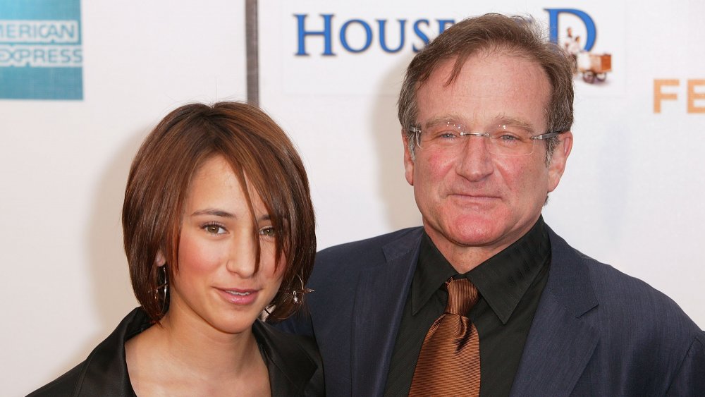 Zelda Williams y Robin Williams en una proyección de House of D