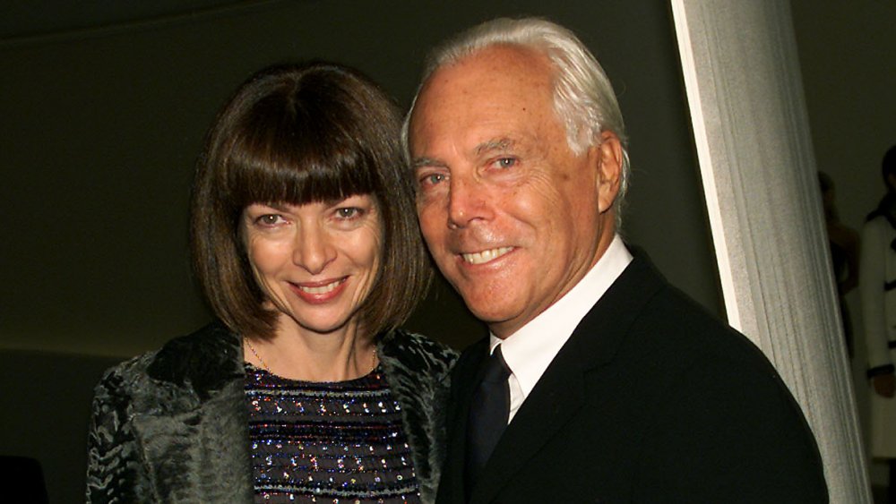 Anna Wintour, Giorgio Armani posando juntos