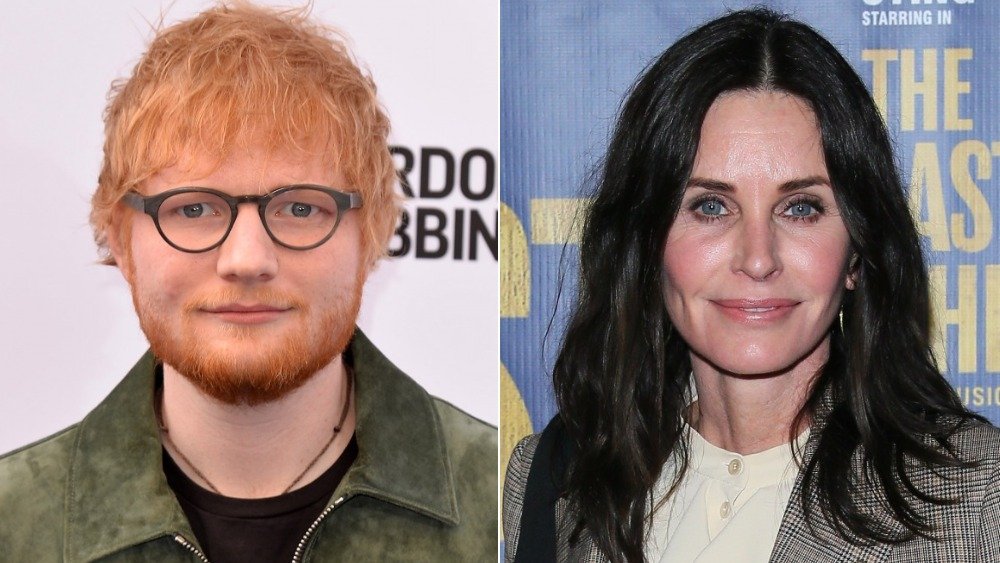 Courteney Cox y Ed Sheeran