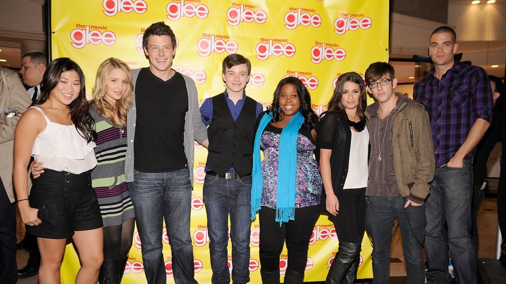 Jenna Ushkowitz, Dianna Agron, Cory Monteith, Chris Colfer, Amber Riley, Lea Michele, Kevin McHale. Mark Salling