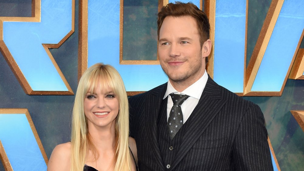 Anna Faris y Chris Pratt en una proyección de Guardians of the Galaxy Vol. 2