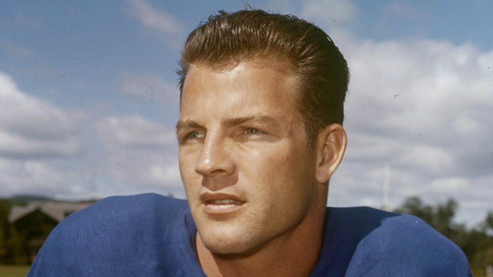 Frank Gifford en una foto de 1960 de los Gigantes de Nueva York 