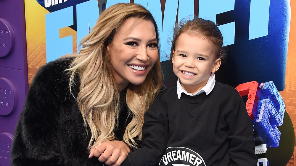 Naya Rivera y su hijo Josey en el estreno de The Lego Movie 2: The Second Part