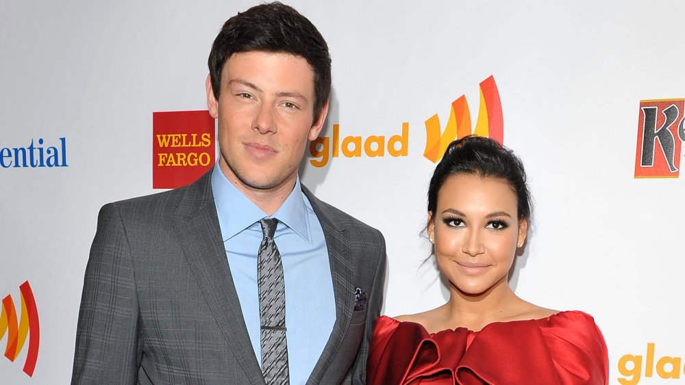 Cory Monteith y Naya Rivera en la 23a entrega anual de los Premios GLAAD Media 