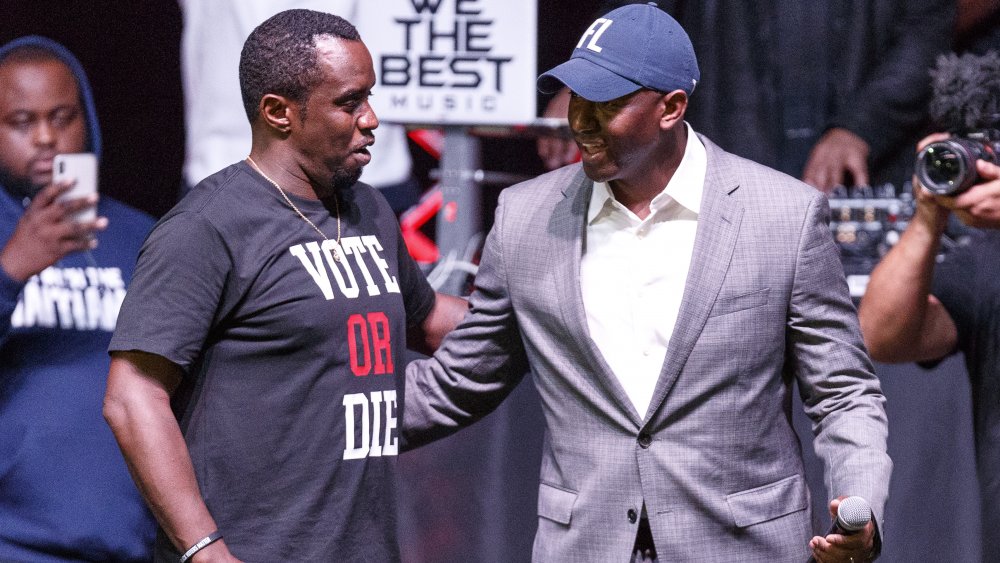 Sean Combs and Andrew Gillum at the "Bring It Home Midnight" rally at Floriday A&M University 