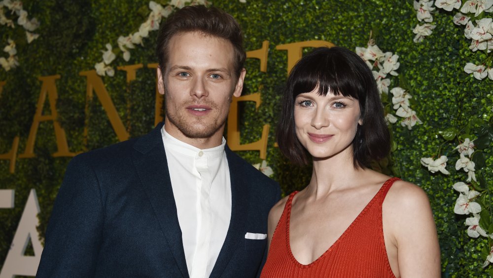 Sam Heughan y Caitriona Balfe en la proyección especial de Outlander del Día FYC de Starz