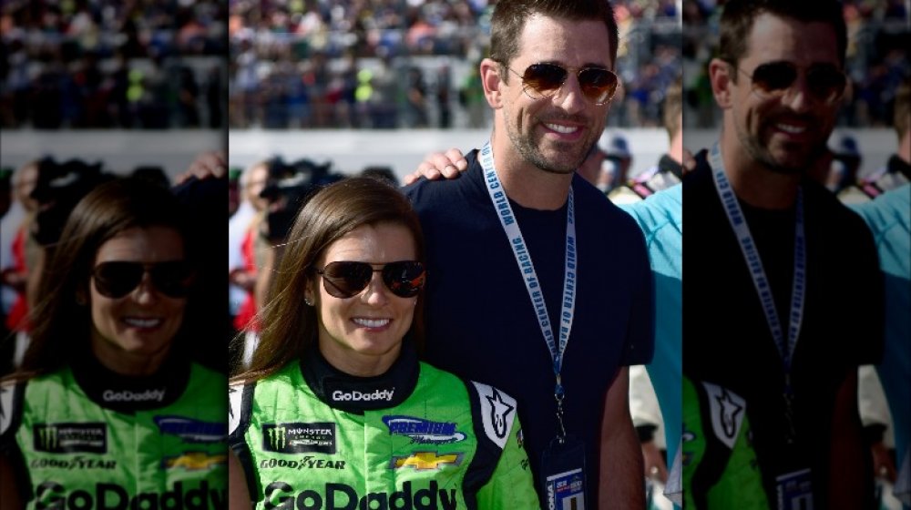 Danica Patrick y Aaron Rodgers