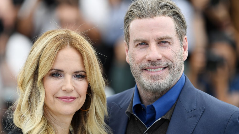 John Travolta y Kelly Preston asisten al photocall de "Rendezvous With John Travolta - Gotti" durante la 71a edición del Festival de Cine de Cannes en el Palais des Festivals