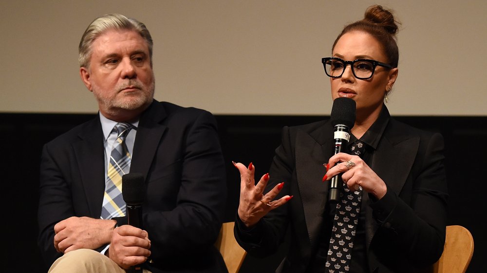 Mike Rinder y Leah Remini en una proyección de Leah Remini: Scientology y las secuelas