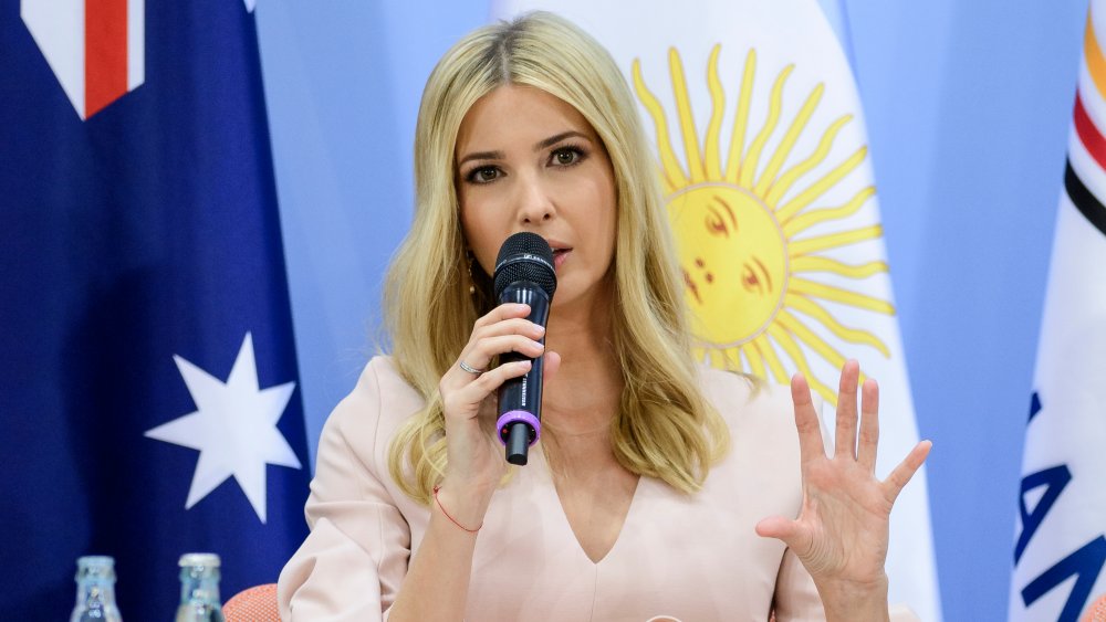 Ivanka Trump hablando en la Iniciativa de financiamiento para mujeres emprendedoras en la cumbre del G20 