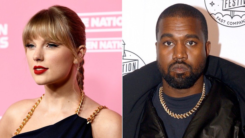 La cantante y compositora Taylor Swift y el rapero Kanye West