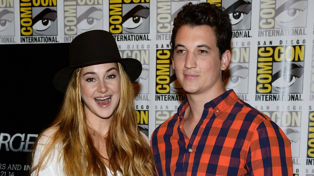 Shailene Woodley y Miles Teller en Comic-Con en 2014