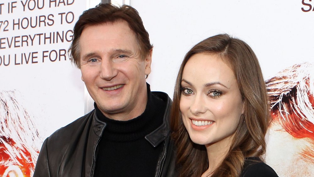 Liam Neeson y Olivia Wilde en el estreno de The Next Three Days 