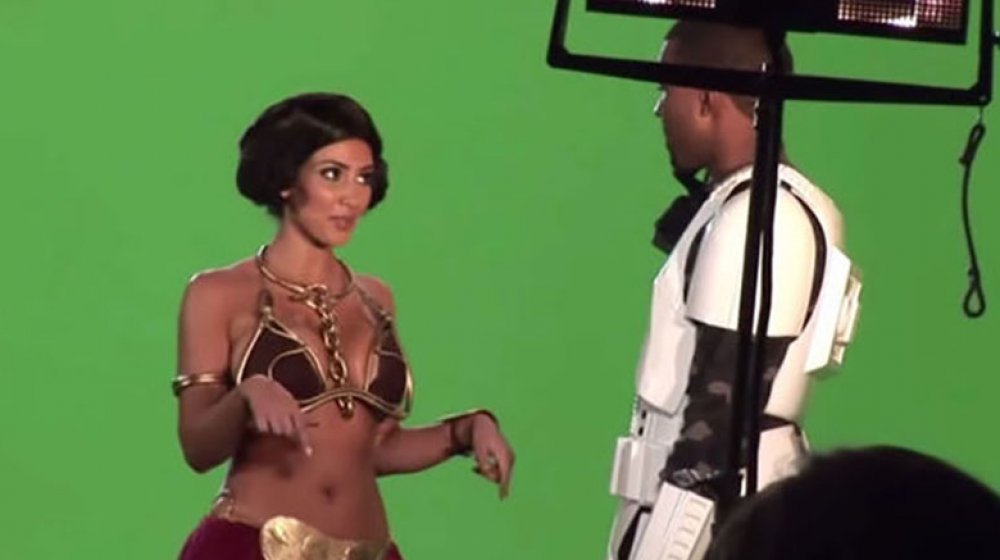 Kim Kardashian como la princesa Leia y Kanye West como Stormtrooper