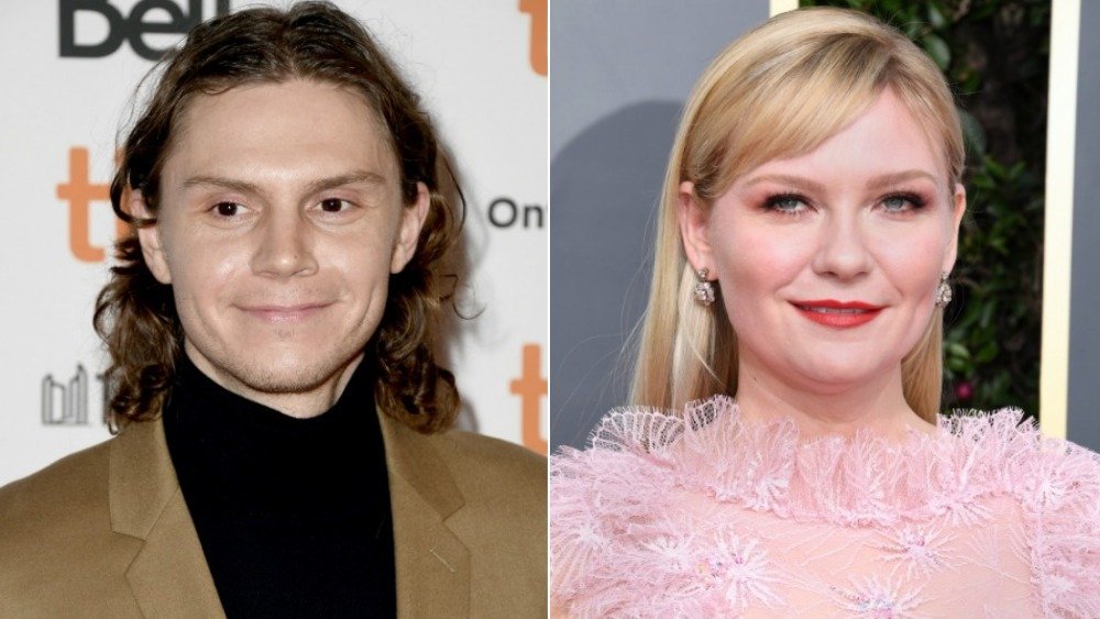 Imagen dividida de Evan Peters y Kirsten Dunst