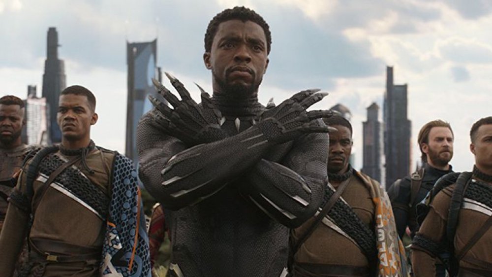 Chadwick Boseman en una escena de Black Panther 