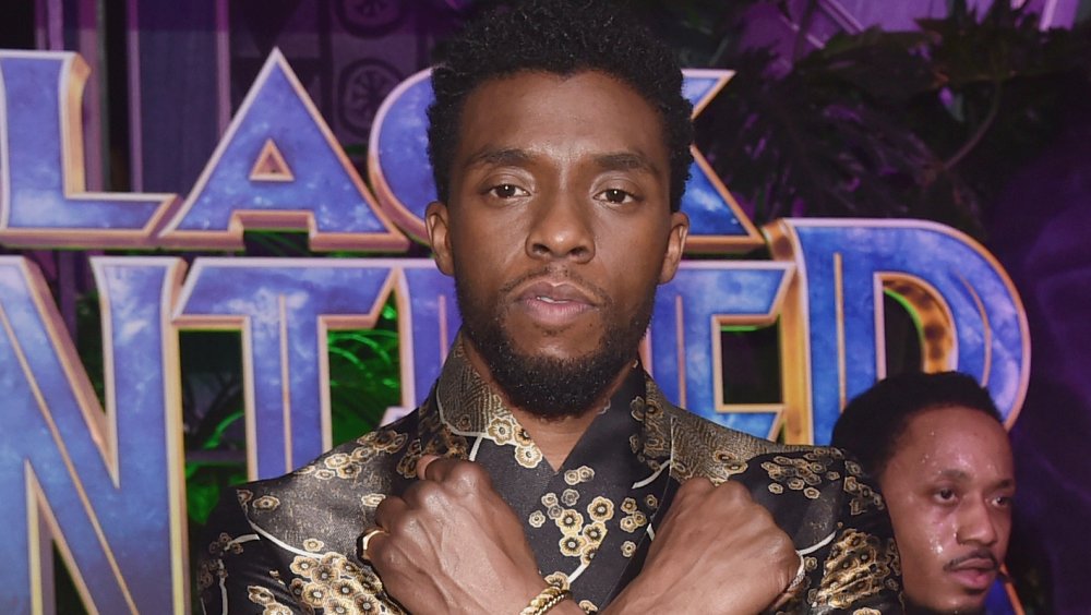 Chadwick Boseman en el estreno de Black Panther 