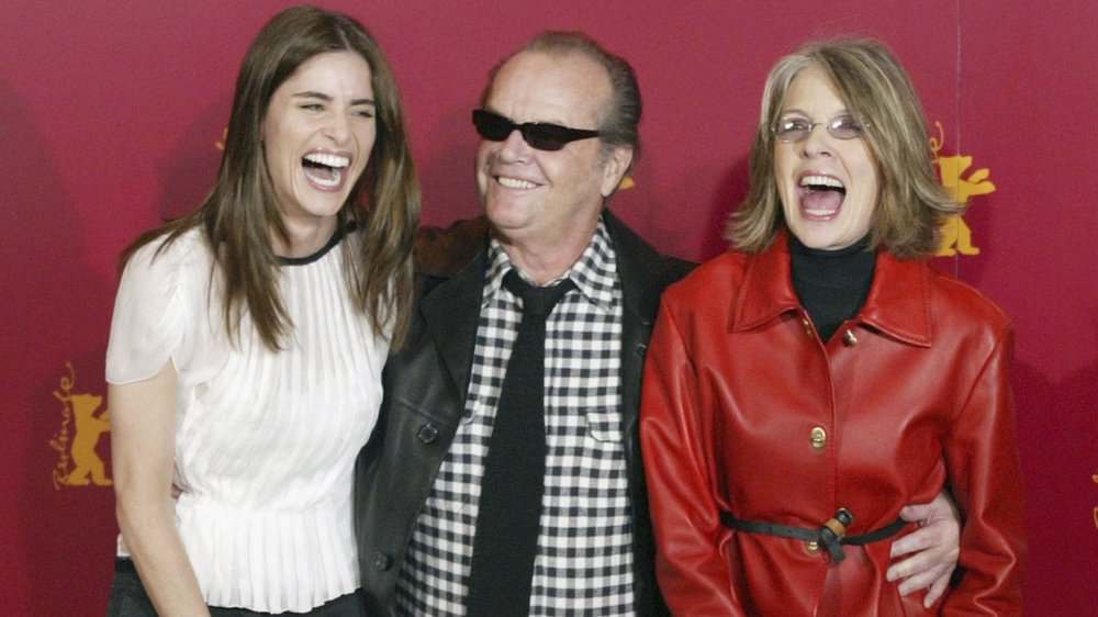 Amanda Peet, Jack NIcholson y Diane Keaton en un photocall para Something's Gotta Give 