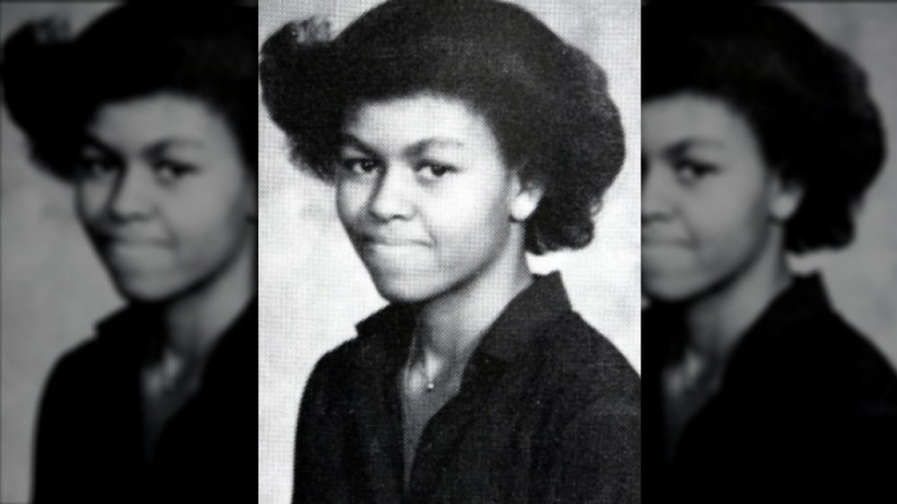 Foto del anuario de Michelle Obama 1980