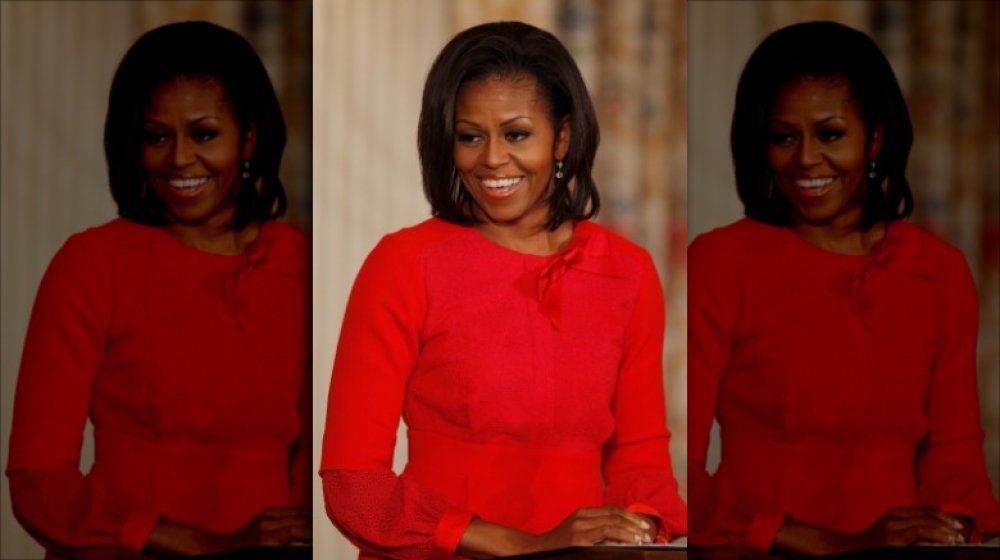 Michelle Obama hablando en la Casa Blanca en 2011 