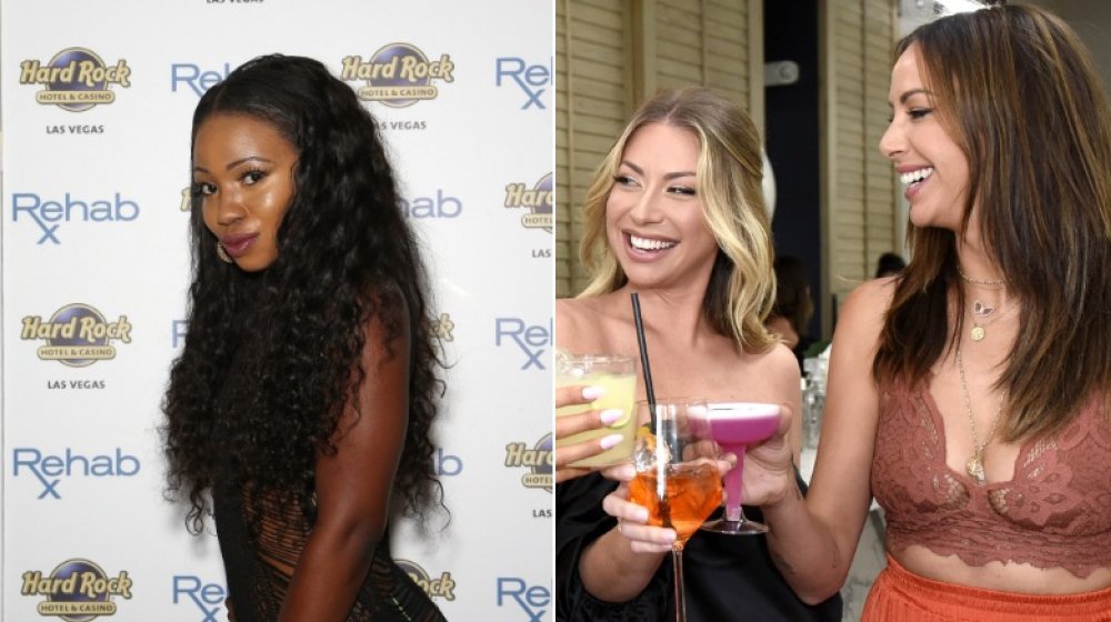 Faith Stowers en la alfombra roja, Stassi Schroeder y Kristen Doute con bebidas en la mano