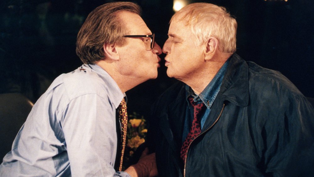 Larry King y Marlon Brando en Larry King Live en 1994