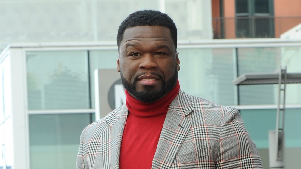 50 Cent en la ceremonia del Paseo de la Fama de Hollywood en 2020