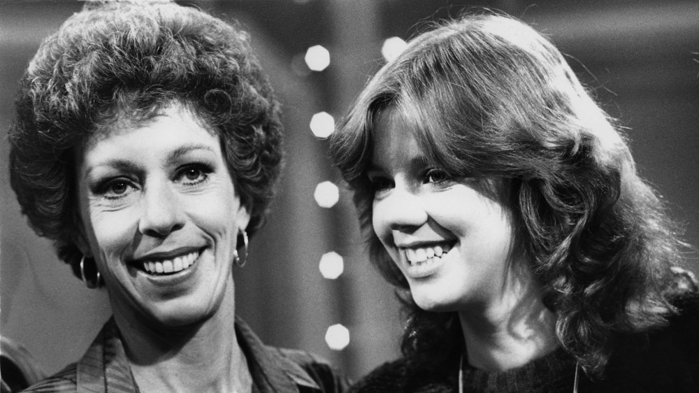 Carol Burnett y Carrie Hamilton en Dinah and Friends grabando en 1979