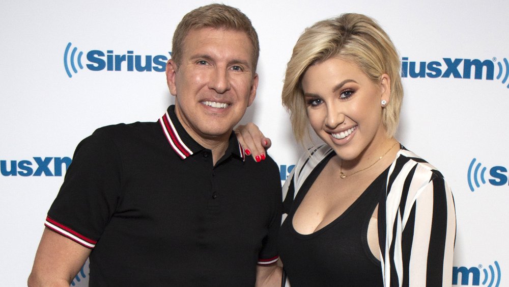 Todd Chrisley y Savannah Chrisley en SiriusXM Studios