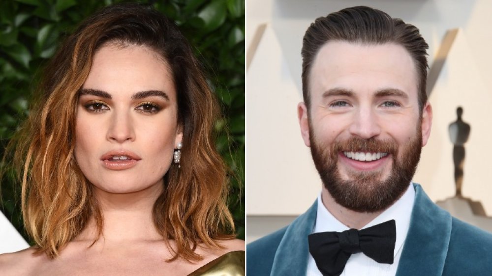 Lily James, Chris Evans