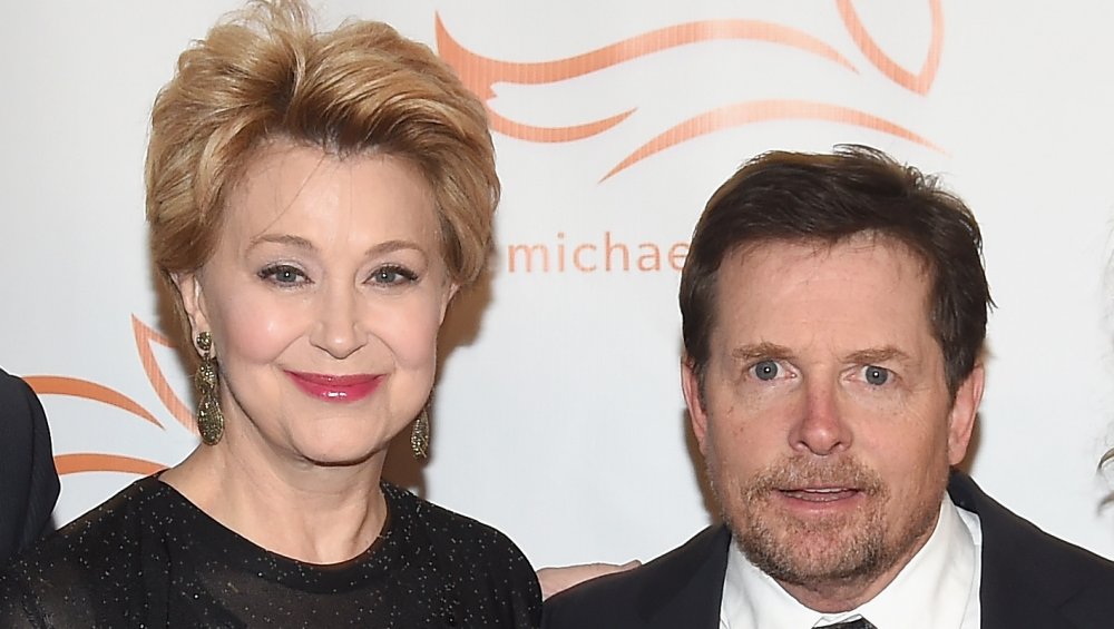 Jane Pauley y Michael J. Fox en un beneficio para The Michael J. Fox Foundation